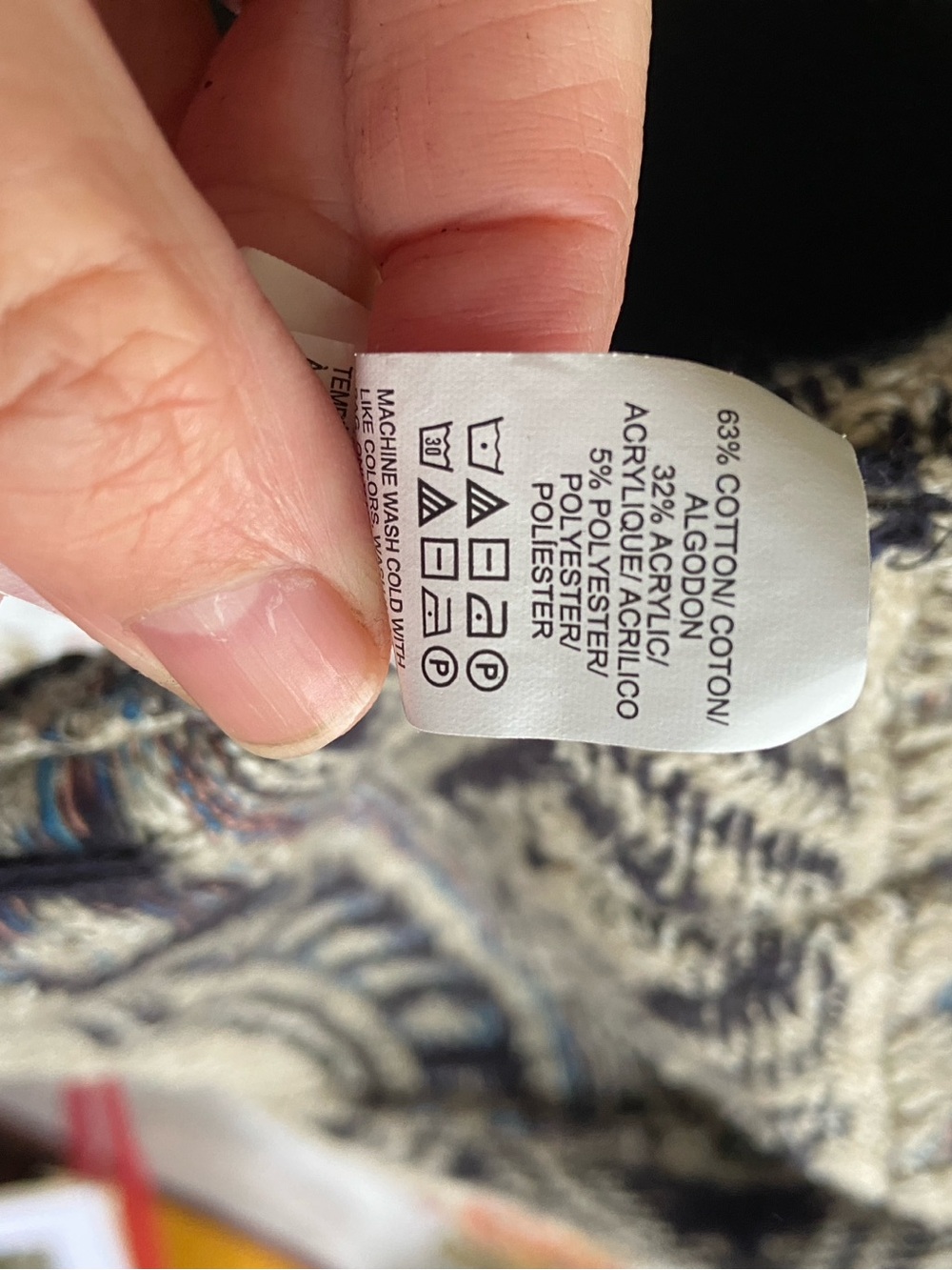 Lucky Brand 1X Shawl Cardigan Aztec Print Sweater - Picture 5 of 6